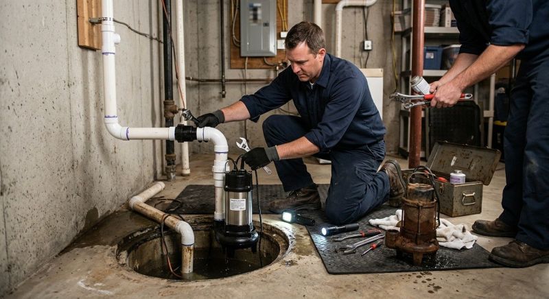 Sump Pump Relocation in Des Moines, IA
