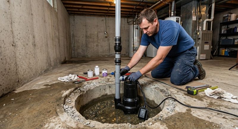 Basement Drainage Installation in Warwick, RI